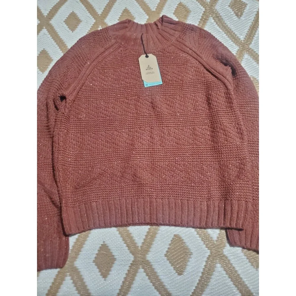 prAna Women's Nemma Mid Weight Mock Neck Organic Cotton Sweater Sz XL NWT - Picture 5 of 10
